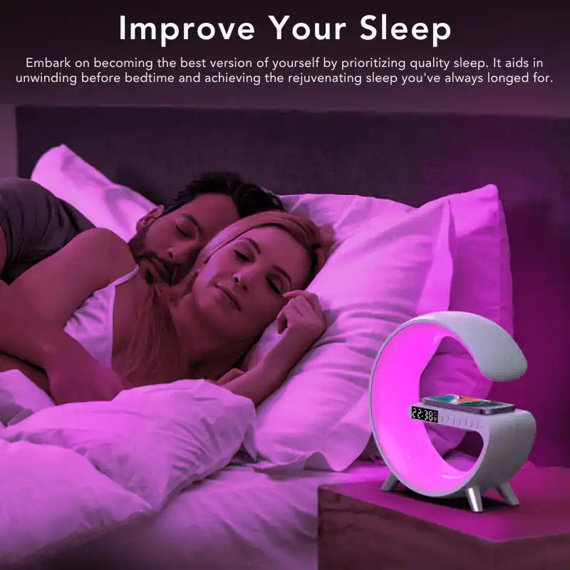Smart LED wireless charging alarm clock — sleep improvement features