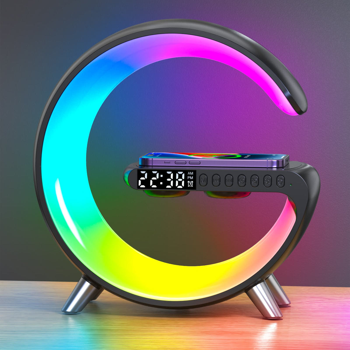 Smart LED Wireless Charging Alarm Clock