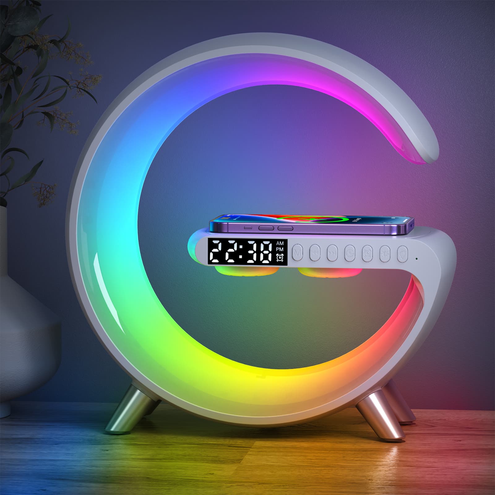 Led Clock Wireless Smart LED Wireless Charging Alarm Clock – Nova Lights